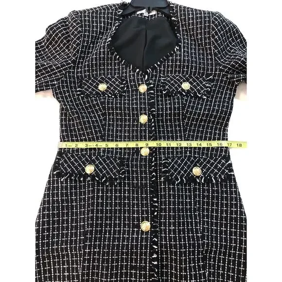 Derek Lam Collective Constance Black Tweed Jacket Dress - Picture 7 of 11